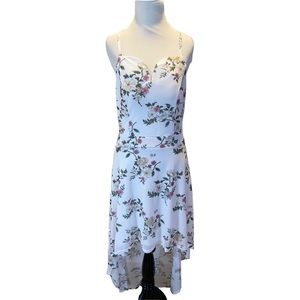 No Boundaries White High Low Cut Out Back Dress